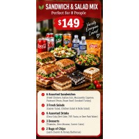 $149 SANDWICH & SALAD MIX - Halal - Serve up to 12 Guests.