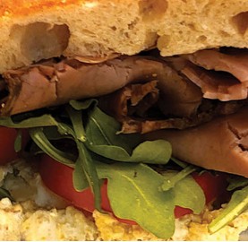 Roast Beef Focaccia Sandwich