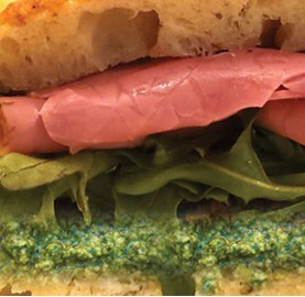 Pastrami Pesto Focaccia Sandwich